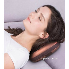 Подушка-масажер в авто та для дому Home Car Massage Pillow brown на 4 ролики