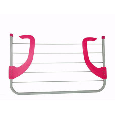 Сушарка для одягу на батарею 4068 см знімна Fold Clothes Shelf Рожева
