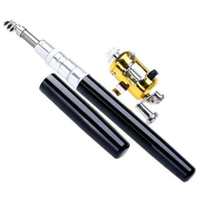 Складна міні вудка 97 см Fishing Rod In Pen Case Black