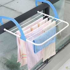 Сушарка для одягу на батарею 5534 см знімна Fold Clothes Shelf Блакитна