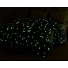 Дитяча флуоресцентна ковдра Зірки Magic Blanket 100Х150 Рожева