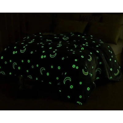 Дитяча флуоресцентна ковдра Зірки Magic Blanket 100Х150 Рожева