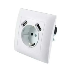Розетка 220Вт + 2 USB виходу
