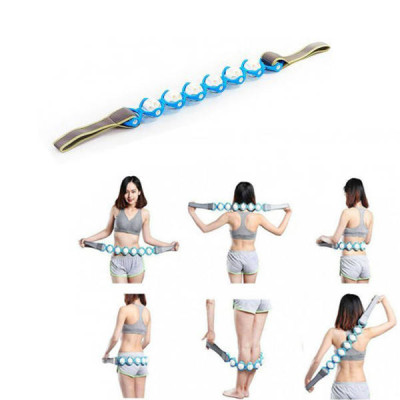 Массажер-стрічка роликовий Massage Rope Блакитний