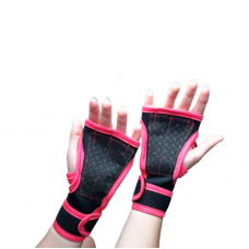 Рукавички для залу тренувальні з підтримкою зап'ястя Sports Cross Training Gloves Рожеві
