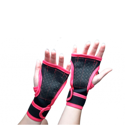 Рукавички для залу тренувальні з підтримкою зап'ястя Sports Cross Training Gloves Рожеві