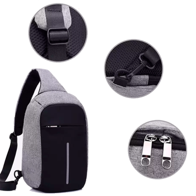 Рюкзак антизлодій Bobby Anti-theft with USB port на 10 дюймів Сірий