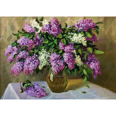 Картина за номерами "Букет бузку на столі" 40*50 см