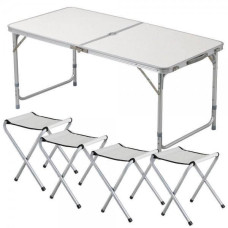 Стіл та стільці для пікніка Folding Table Білий