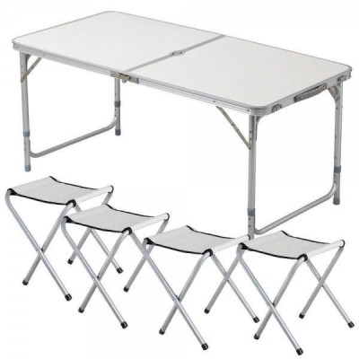 Стіл та стільці для пікніка Folding Table Білий