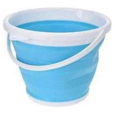 Відро 10 літрів туристичне складане Collapsible Bucket Блакитне