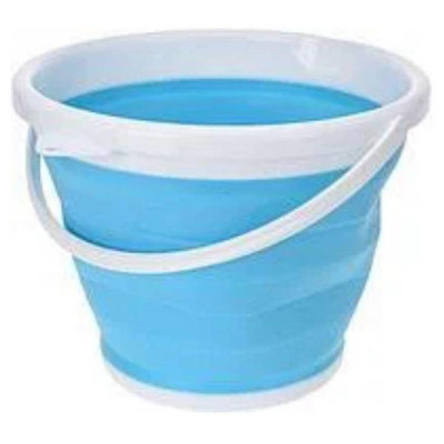 Відро 10 літрів туристичне складане Collapsible Bucket Блакитне