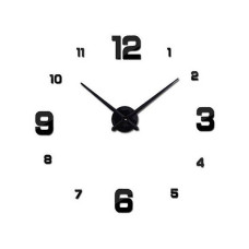 Годинник настінний 3D DIY Clock NEW (з цифрами) Black