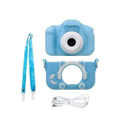 Дитячий фотоапарат у чохлі Smart Kids Camera Блакитний