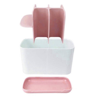 Підставка для зубних щіток Large Toothbrush Caddy Рожева