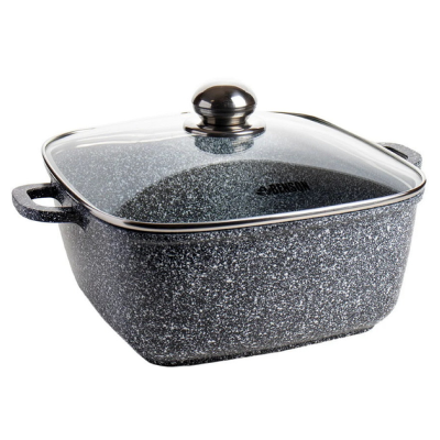 Каструля з кришкою квадрат Benson BN-362 (5,1л)