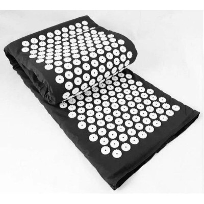 Акупунктурний масажний килимок Acupressure Mat or Bed of Nails Чорний