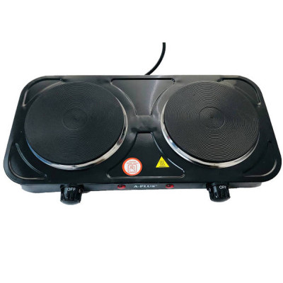 Електроплита на 2 конфорки Hot Plate A-PLUS Чорна
