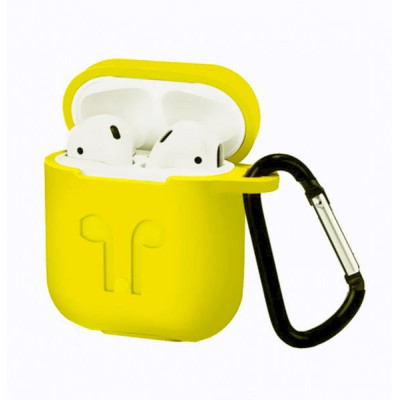 Силіконовий захисний чохол для Airpods з карабіном