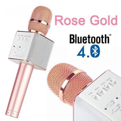Караоке-мікрофон Q9 rose-gold