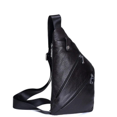 Чоловіча сумка Cross Body / Сумка Месенджер чорна шкірозамінник