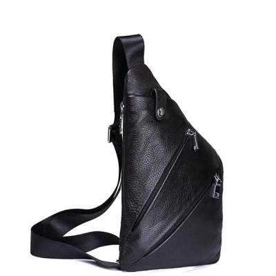 Чоловіча сумка Cross Body / Сумка Месенджер чорна шкірозамінник