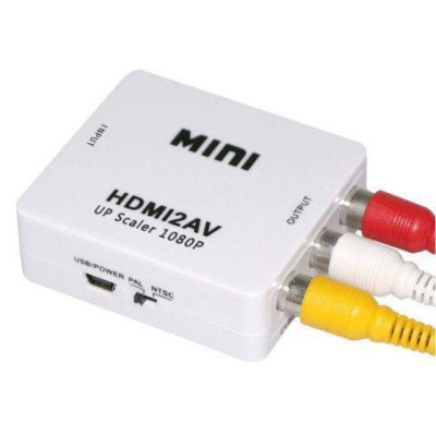 Конвертер відеосигналу HDMI в AV білий