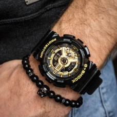 Чоловічий наручний годинник G-SHOCK-3 Чорний із золотим