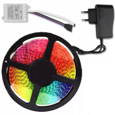 Світлодіодна стрічка 5050 300 LED RGB 5м з блоком живлення Велика