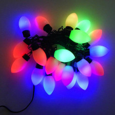 Xmas Гірлянда 28 діодів мультик Свічка LED (4метри, чорний провід)