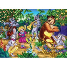 М'які пазли Danko Toys «Миша та Маша» 20 деталей