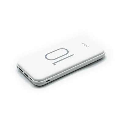 Портативна батарея GOLF Power Bank 10000 mAh G26 Біла