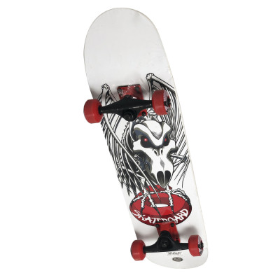 Скейт дерев'яний 807, наждак, колеса PU Skatebord (Череп)