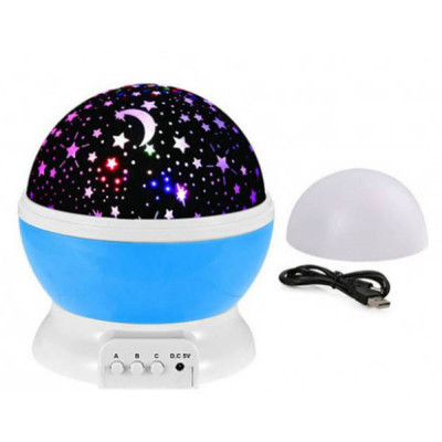 Нічник у формі кулі NEW Projection Lamp Star Master Блакитний