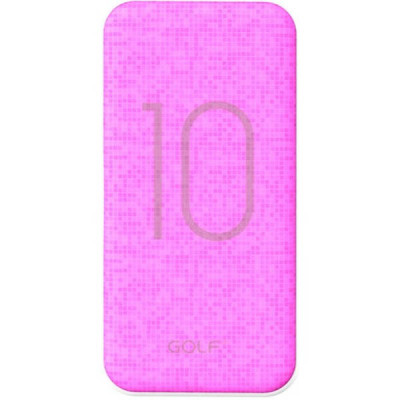 Портативна батарея GOLF Power Bank 10000 mAh G26 Рожева
