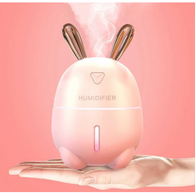 Зволожувач повітря та нічник 2в1 Humidifiers Rabbit Рожевий