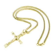 Хрест Домініка Торетто з ланцюжком Золотистий
