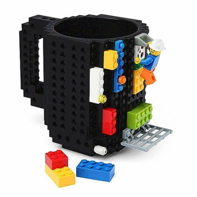 Кружка - конструктор LEGO 350 мл Чорна