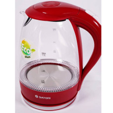Електрочайник скляний з підсвічуванням SATORI SGK-4110-RD 2000 Вт 1.7 л