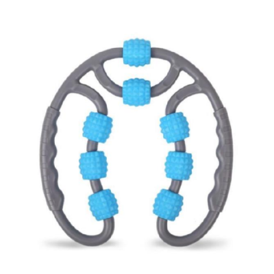 Роликовий U-подібний масажер Multifunctional Ring Massager Блакитний