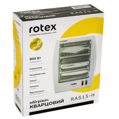 Інфрачервоний обігрівач кварцовий електричний Rotex RAS15-H