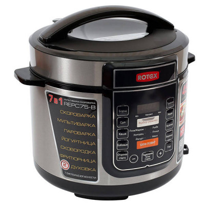 Мультиварка ROTEX REPC75-B, 5 літрів 900 Вт, 17 програм