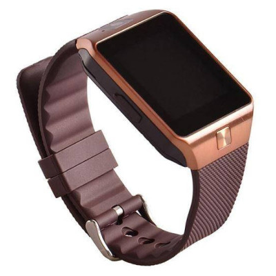 Розумний годинник Smart Watch DZ09 Коричневий із золотом