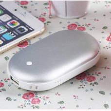 Грілка-повербанк для рук Pebble Hand Warmer PowerBank 5000 mAh срібний