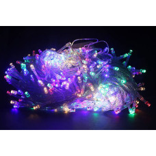 Xmas Нитка 100 LED МУЛЬТИК (прозорий провід, 8.5 метрів)