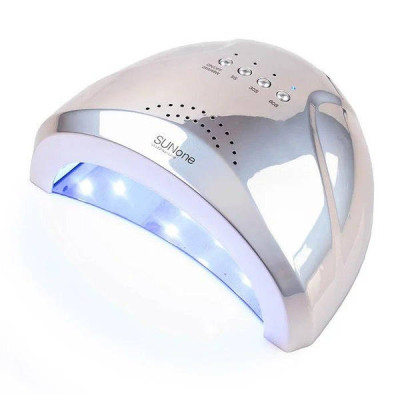 Гібридна лампа Sun One для сушіння нігтів UV/LED 48w, Дзеркально Сіра