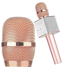 Караоке-мікрофон Q9 rose-gold у чохлі