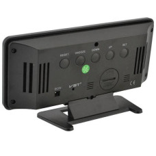 Дзеркальний LED годинник з будильником та термометром вологістю VST-888Y Зелене підсвічування