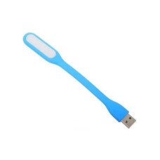Портативний гнучкий LED USB світильник блакитний