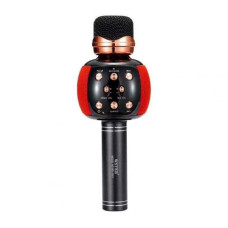 Мікрофон караоке бездротовий DM Karaoke WS 2911 з колонкою/FM радіо/Bluetooth Червоний